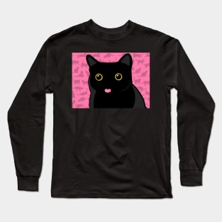 Black Cat Hearts You Long Sleeve T-Shirt